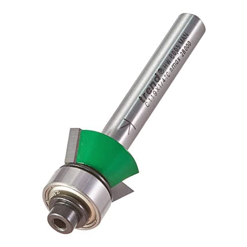 Image of Trend CraftPro Self-Guided Bevel Trim Router Cutter Bit, 1/4 Inch Shank, 18.5mm Diameter, 65 Degree Angle, Tungsten Carbide Tipped, C119X1/4TC