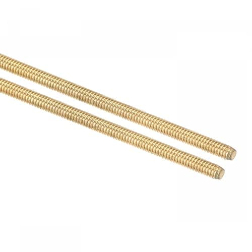Image of TA-VIGOR 2Pcs M2.5 x 250mm Brass Fully Threaded Rod, All Thread Studding Rod Bar for Anchor Bolts, Clamps, Hangers and U-Bolts
