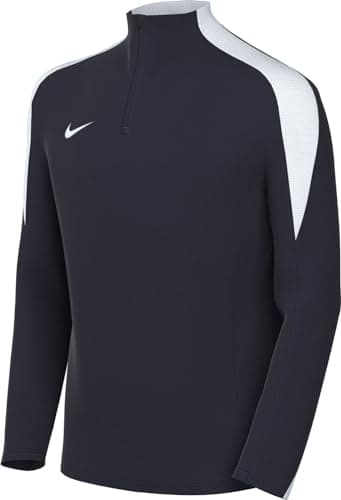Image of Nike Unisex Y Nk Df Strk24 Drill Top K T-Shirt, Obsidian/Obsidian/White/White, M UK