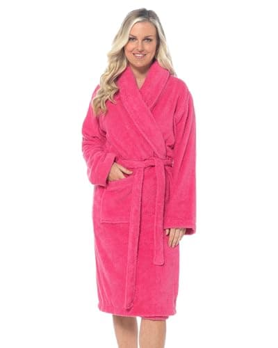 Image of Undercover Ladies Towelling Robe LN566 Rose 16-18