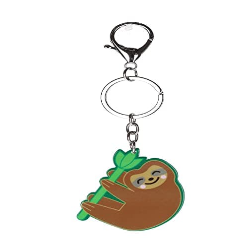 Image of Stands Out, Supplying Outstanding Gifts Smiling Sloth Cute Chilled Novelty Keyring Bag Tag Charm