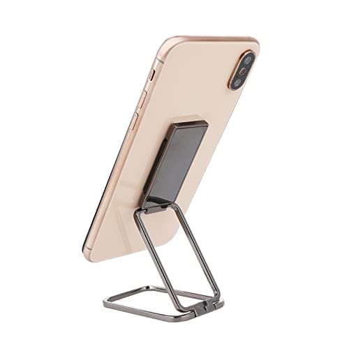 Image of Cobee Cell Phone Ring Holder Finger Kickstand, 360° Rotation Foldable Metal Ultra-Thin Cellphone Back Grip Stand Adjustable Phone Holders for Magnetic Car Mount Compatible with Phone Tablets, Black