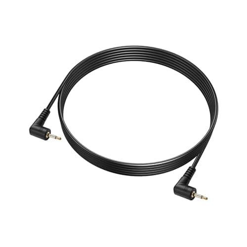 Image of PNGKNYOCN Right Angle 2.5mm Audio Cable, 90 Degree Male to Male TS Mono Headset Headphone Audio Cable (1.8M)