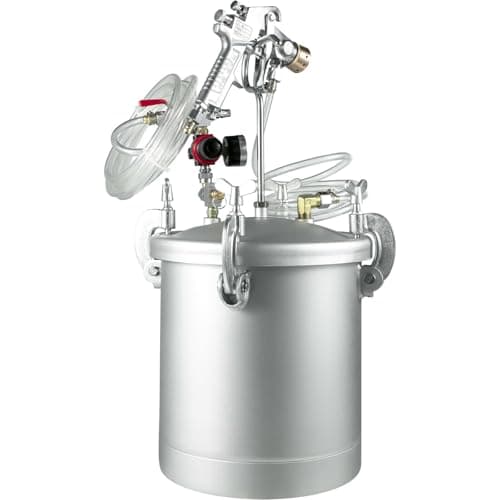Image of Gallon Pressure Feed Paint Tank Pot Spray Gun 10L Pressure Paint Pot Sprayer System 2 Hoses