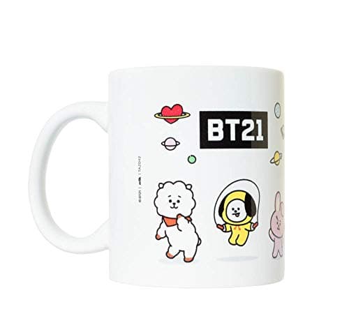 Image of Grupo Erik Ceramic Mug - BT21 Merch | 11.8 oz - 350 ml Coffee Mug Tea, Cool Mugs and Cups | BT21 Gifts Under 10 Pounds, Kawaii Gifts, Kawaii Stuff