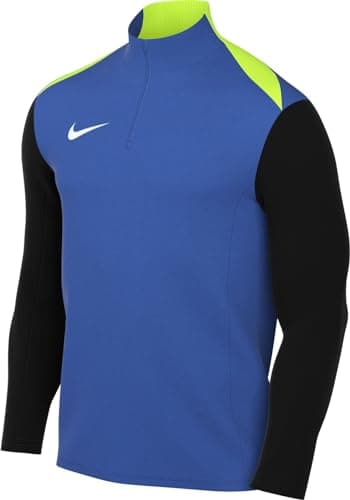Image of Nike FD7667-463 Dri-FIT Academy Pro 24 Drill Top K Sweatshirt Men's Royal Blue/Black/Volt/White Size M