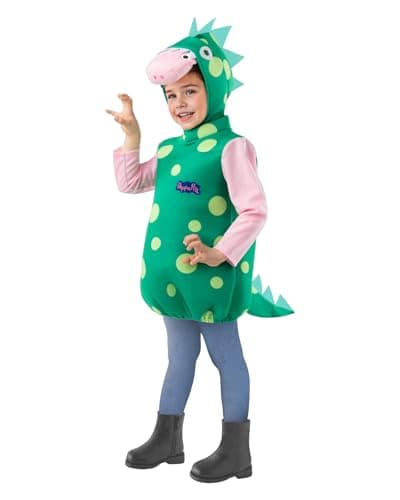 Image of Funidelia George costume - Peppa Pig for boy, Official License, Size 12 - 24 months Peppa - Fancy dress for kids for parties, Carnival and Halloween