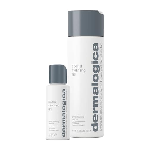 Image of Dermalogica Special Cleansing Gel - Soap-Free Cleanser, Gentle Foaming Face Wash,Maintains Skin's Natural Moisture, with Calming Balm Mint and Lavender Extracts, 250ml & Travel Size Bundle