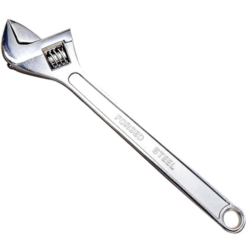 Image of Sobinu 24" Adjustable Spanner 600mm Heavy Duty Adjustable Wrench | 63mm Wide Jaw Opening | Large Industrial Spanner for Plumbing, Pipe Work, Automotive & Construction | CR-V Steel