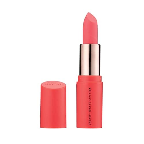 Image of MUA Makeup Academy Creamy Matte Lipstick, Romance (Pink), Highly Pigmented - Vegan & Cruelty Free (Pack of 1)