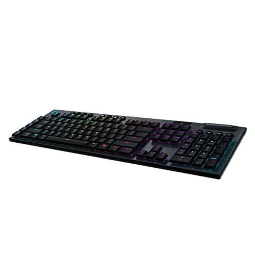 Image of Logitech G915 LIGHTSPEED Wireless Mechanical Gaming Keyboard with low profile GL-Tactile key switches, LIGHTSYNC RGB, Ultra thin design, 30+ hours battery life, QWERTY UK Layout - Black