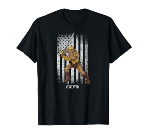 Image of Masters Of The Universe - He-Man Distressed Flag T-Shirt