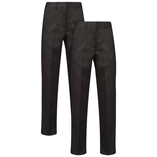 Image of A2Z 4 Kids Girls Teen School Pants Pack of 2 Stain Resistant Teflon Coated - Girls Pant UF 783 2 Pack Grey 15-16