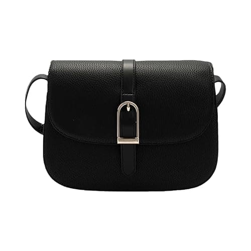 Image of Fiorelli Women's Etta Flap Crossbody Bag, Stylish Shoulder Handbag with Adjustable Straps & Buckle Detailing, Faux Leather, Black
