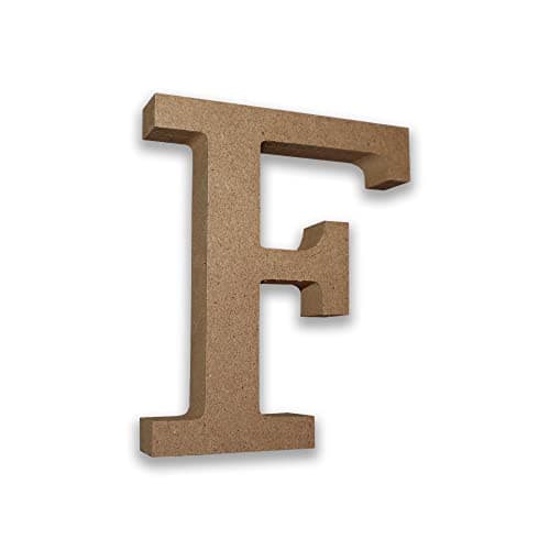 Image of MDF Letter F - Large Free Standing Wooden Letter for Crafts & Personalised Names - 13cm H x 2cm D