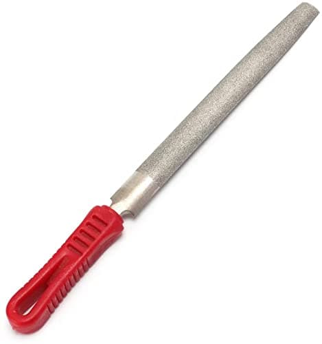 Image of SI FANG Diamond File, 8inch /200mm Half Round Needle File for Metal, Metalwork Sanding, Modelling Files & Rasps Hand Sharpening Tools, for Jewellery, Stone, Wood, Tile, Glass, Jade, Plastic