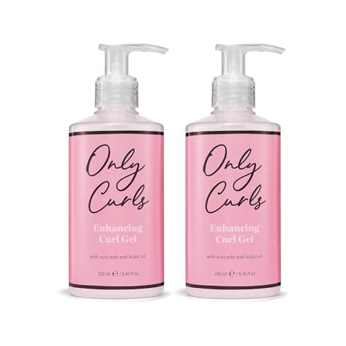 Image of Only Curls Enhancing Curl Gel Duo, Curly Hair Product, Curl Enhancer & Frizz-Control, Lightweight Styling Gel, Medium Hold, Soft, Defined, Frizz-Free Curls, Cast-Free, For All Curly Hair, 250ml x2