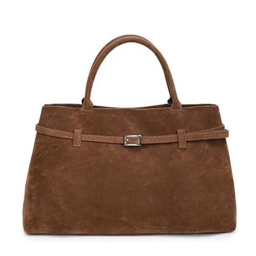 Image of Generisch 2026-Ote Bag Women's Retro Dark Brown Faux Leather Tote Bag Slouchy Suede Bag with Handle Large Tote Bags for Daily Work, Travel and Shopping, brown, One Size