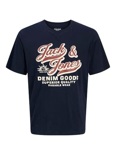 Image of JACK & JONES Jjelogo Tee SS Oneck 2 Col Aw25 Noos Pls - Plus Size