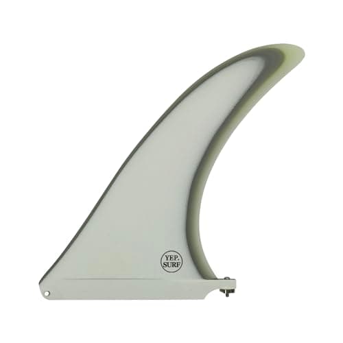 Image of UP SURF Classic Surfboard Center Single Fin Fiberglass 7 Inch - 10.25 Inch (White 11 inch)