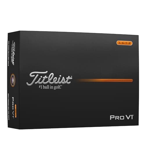 Image of Titleist Pro V1 Golf Ball, Pack Of 12, White, High Numbers 5-8