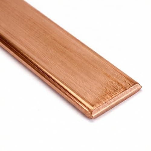 Image of QWORK® T2 Purple Copper Sheet, 3mm x 15mm x 250mm Flat Copper Plate 99.95% Pure Copper for Electrical, Industrial and DIY Metalworking