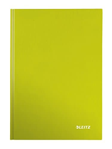 Image of Leitz A5 Hard Cover Notebook, Green (80 Sheets, Ruled, 90 gsm Ivory Paper, Wow Range)