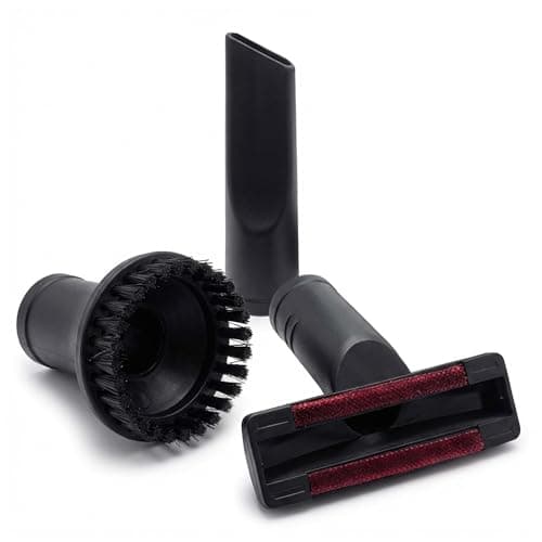 Image of YEA PARTS Vacuum Cleaner Attachments Set – Crevice Tool, Round Dust Brush & Hose Adapter – Compatible with Bosch & Miele – Fits 35mm Vacuum Hoses – Replacement Cleaning Kit