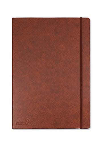 Image of Silvine A4 Executive Hardback Notebook/Journal Tan - Lined 90gsm (160 Pages)