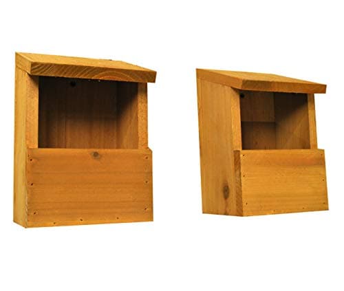 Image of Selections Wooden Robin Bird Nest Box House (Pack of 2)
