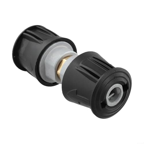Image of Aluminium Alloy Quick Connect Connector for Karcher Large Union Systems, Lightweight Garden Hose Fitting for Efficient Watering Tasks on Patios and Vehicles, Black