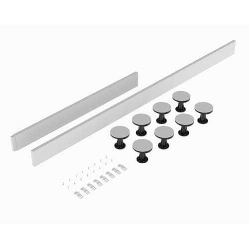 Image of Balterley Shower Tray Riser Kit, 2 White Panels, 8 Pack of Legs, Clips & Screws, Leg Set & Plinth Kit for 1100mm to 1200mm Rectangular Trays, Tray Plinth & Legs - 1800 x 105mm & 1000 x 105mm (White)