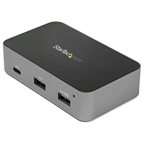 Image of StarTech.com 4-Port USB C Hub - USB 3.1 Gen 2 (10Gbps) - 3x USB-A & 1x USB-C - Powered - Universal Power Adapter Included (HB31C3A1CS)