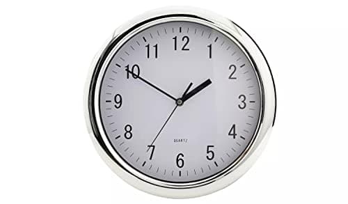 Image of Martin Mart Quartz Wall Clock Is The Perfect Accessory For Your Home This Large Clock Has Easy To Read Numbers And Complements Schemes - Chrome