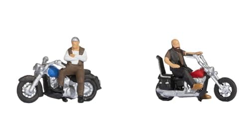 Image of NOCH H0 Figures Rocker on Motorcycles for Model Railway H0, Miniature Figures for Use in Model Railway Scenes