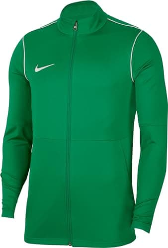Image of NIKE Mens M Nk Df Park20 Trk Jkt K Sweatshirt, Pine Green/White/White, L EU