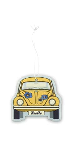 Image of BRISA VW Collection - Volkswagen Air Freshener, Room Freshener, Deodorizer for Cars Beetle Bug Motif (Yellow/Coconut)
