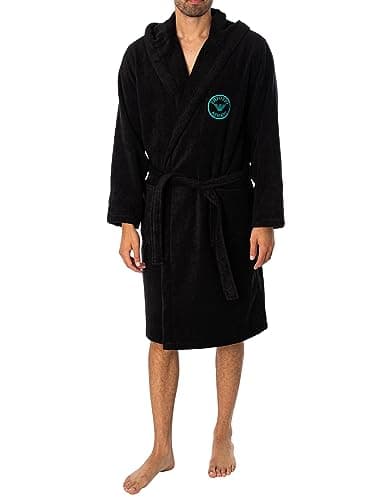 Image of Emporio Armani Men's Micro Sponge Bathrobe, black, L