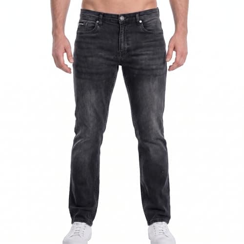 Image of Firetrap Men's Skinny Jeans Slim Fit Stretch Denim Trousers - Premium Cotton Designer Stretchable Pants for Men - Classic 5-Pocket Western Style Regular Waist Mens Jeans Dark Grey