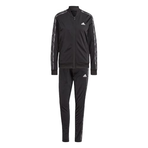 Image of adidas Women's Essentials 3-Stripes Track Suit, Black/Multicolor, XS