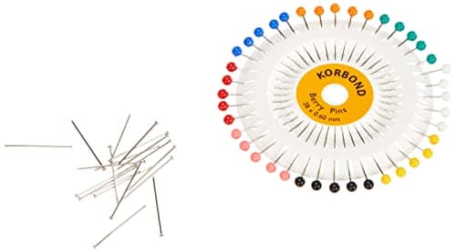 Image of KORBOND Sewing Pins - Berry Pins & Dressmaker Pins Set - 340 Fabric Pins in Storage Cases
