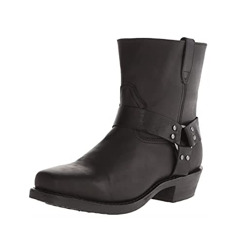 Image of ZEARLY Men's Lace Motorcycle Ankle Boots Vintage Western Boots Fashionable Ankle Boots, black, 9.5 UK
