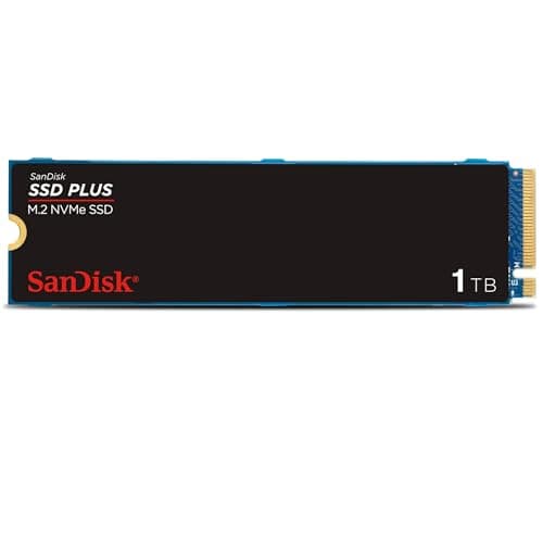 Image of SanDisk Plus 1TB M.2 NVMe SSD, Internal PCIe Gen 3, M.2 2280, Easy Installation, 3 Year Warranty