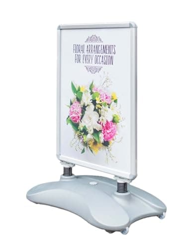 Image of Deflecto A1 Water Based Pavement Display Stand with Snap Frame , A1 Display Boards Free Standing, Literature Sign Holder, Notice Board Signs