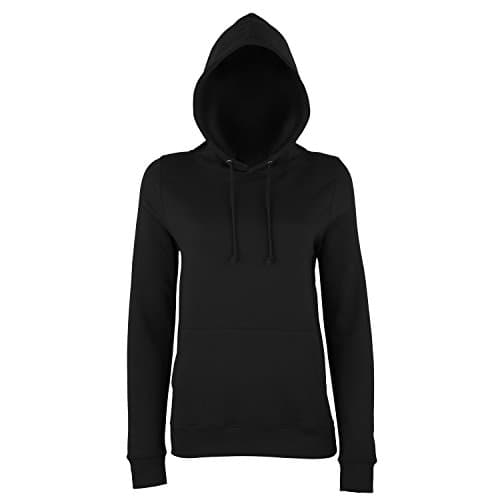 Image of AWDis Just Hoods Womens/Ladies Girlie College Pullover Hoodie (XL) (Jet Black)