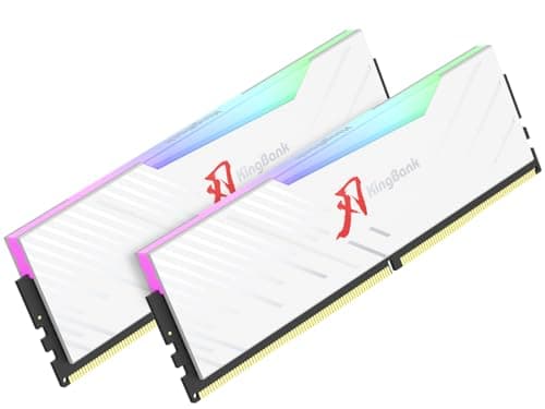 Image of KingBank RGB Desktop Computer Memory Ram DDR4 16GB(2x8GB) 3200MHz 1.35V CL16 XMP2.0 Overclocking with Heatsink for Desktop Computer Gaming/Office/PS