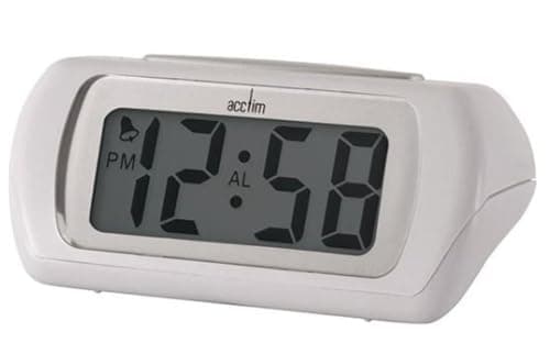 Image of Acctim Auric Digital Alarm Clock Superbrite® Crescendo Alarm Large LCD Display White 12342