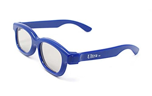Image of Ultra 1 x Dark Blue Childrens Passive 3D Glasses Kids for Use with all Passive TVs Cinema Projectors and RealD Films Movies Circular Polarised 3D Glasses Passive Kids Movies Cinema 3D Glasses