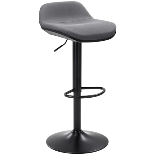 Image of IWMH Ergonomic Standing Desk Stool, Height Adjustable Standing Desk Chair, 360° Swivel Sit Stand Stool with Footrest, Low Backrest, Anti-Slip Bottom, Office Stools for Office Home (Grey)