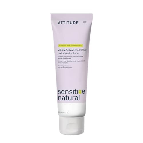Image of ATTITUDE Volume and Shine Hair Conditioner for Sensitive Dry Scalp, For Thin Hair, Soothing Oat, Naturally Derived Ingredients, Dermatologically Tested, Vegan Detangler, 240 mL